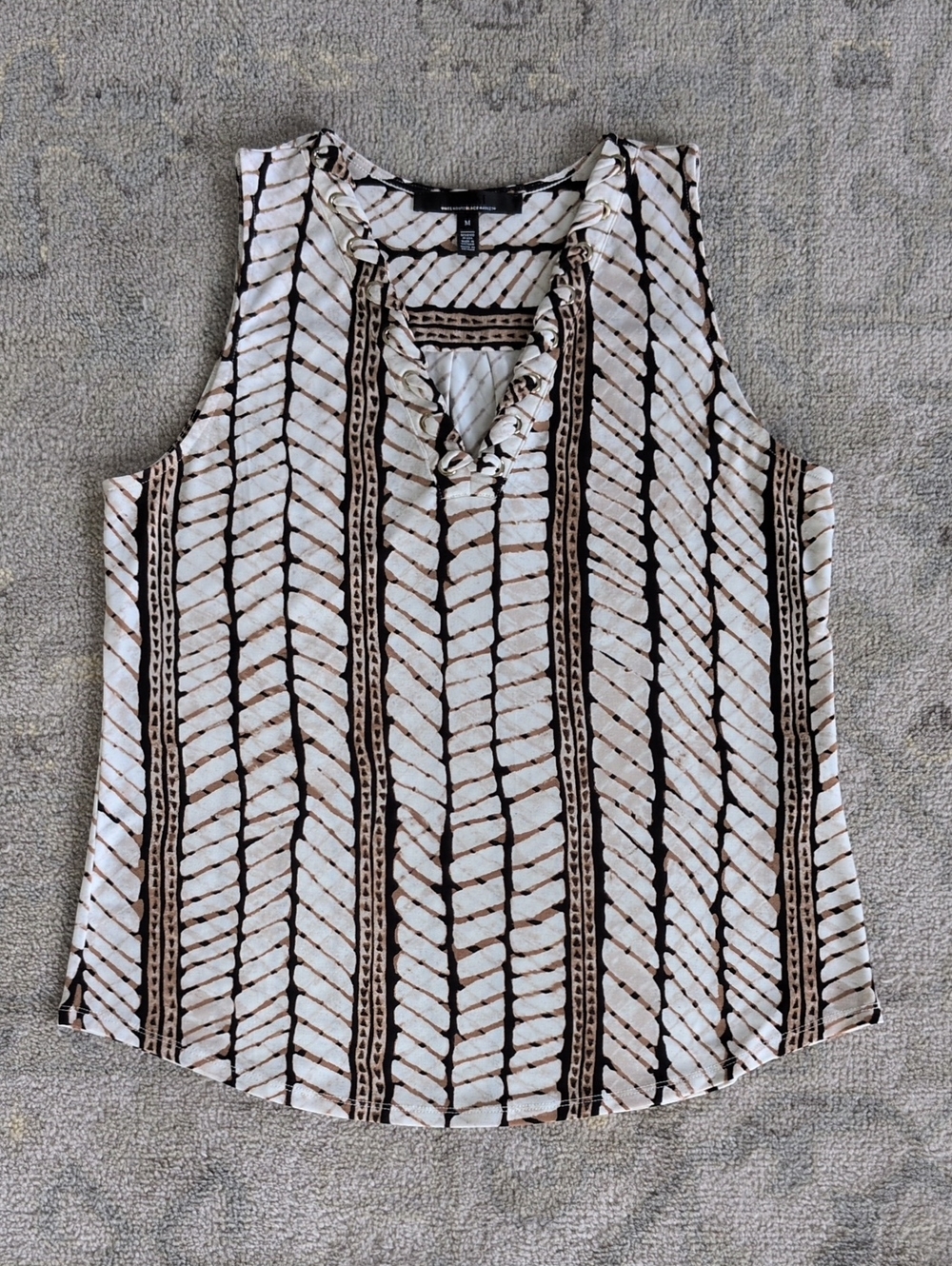 WHBM Animal Print V-neck Tank